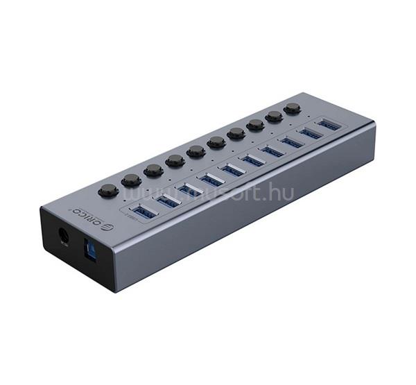 ORICO ORICO BT2U3-10AB Type-C HUB 10in1 elosztó, 100cm, VILÁGOSSZÜRKE