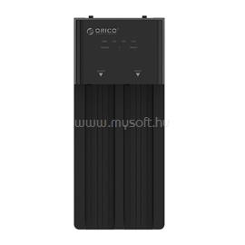 ORICO HDD/SSD Dokkoló - 3.5" SATA HDD Duplicator (2x 2,5"/3,5" HDD/SSD -> USB-A, Max.: 16TB, fekete) ORICO-6528US3-C-EU-BK-BP small