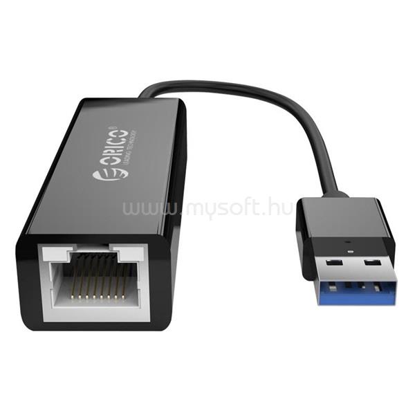 ORICO kábel átalakító - UTJ-U3-BK/21/ (USB-A 3.0 to RJ-45, 10 cm kábel, fekete)