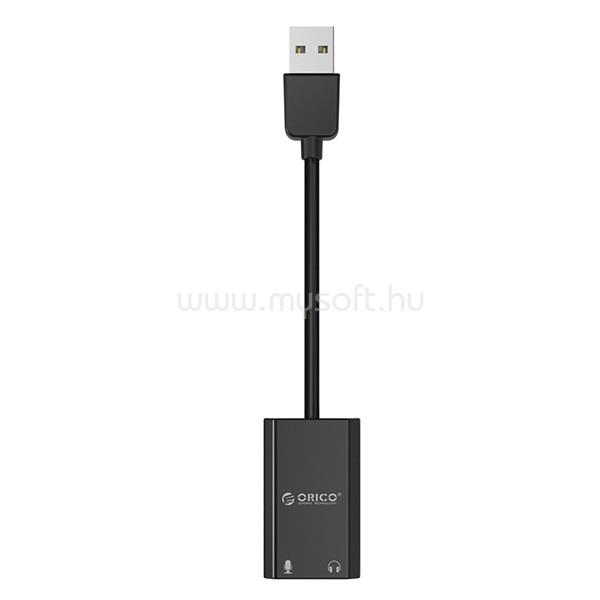 ORICO külső hangkártya - SKT2-BK/9/ (Bemenet: USB2.0, Kimenet: 2x 3,5mm Jack: Hang/Mikrofon)