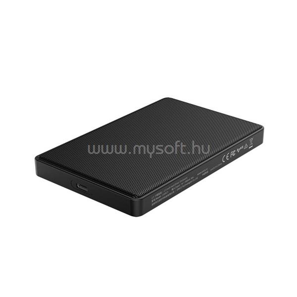 ORICO Külső HDD/SSD Ház 2.5" - 2169C3-BK /90/(USB-C, Max.: 4TB, passzív hűtés, fekete)