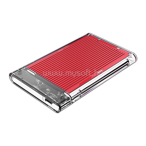 ORICO Külső HDD/SSD Ház 2.5" - 2179C3-RD /128/ (USB-C 3.1, Max.: 4TB, piros)