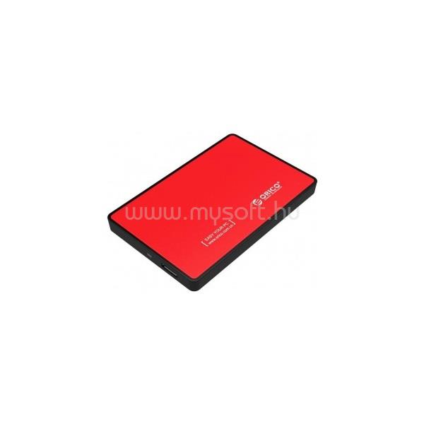 ORICO Külső HDD/SSD Ház 2.5" - 2588US3-V1-RD/31/ (USB-A, Max.: 9,5 mm Max.: 4TB, piros)