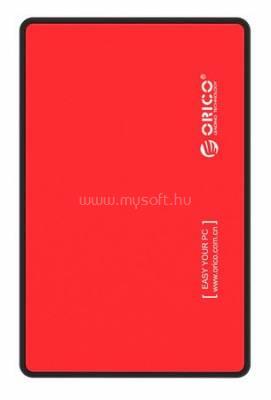 ORICO Külső HDD/SSD Ház 2.5" - 2588US3-V1-RD/31/ (USB-A, Max.: 9,5 mm Max.: 4TB, piros)