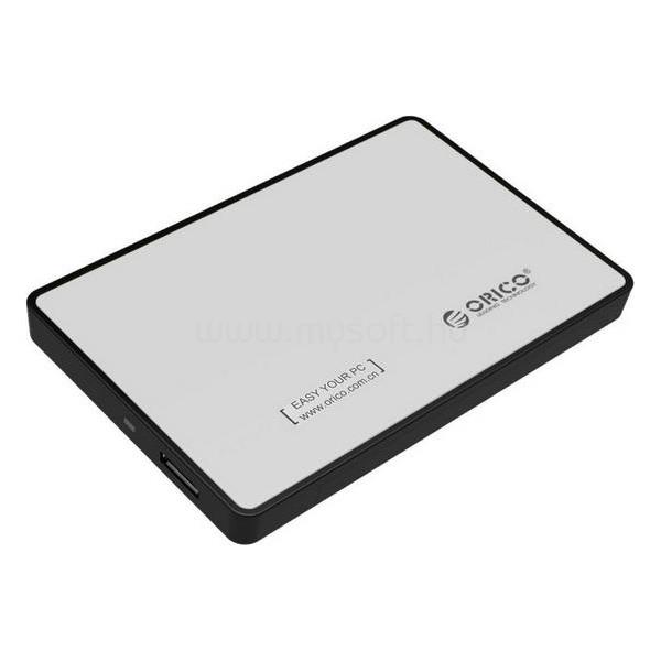 ORICO Külső HDD/SSD Ház 2.5" - 2588US3-V1-SV/33/ (USB-A, Max.: 9,5 mm Max.: 4TB, ezüst)