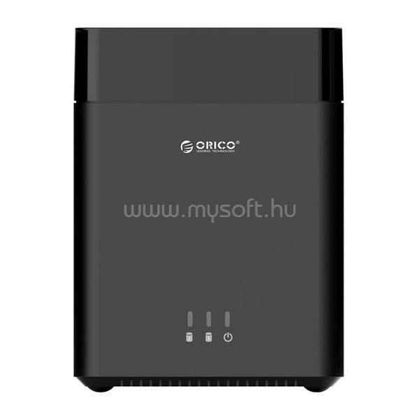 ORICO Külső HDD tároló 3.5" - DS200U3-EU-BK /102/ (2 fiók, USB-A 3.0, Max.: 2x16TB, fekete)