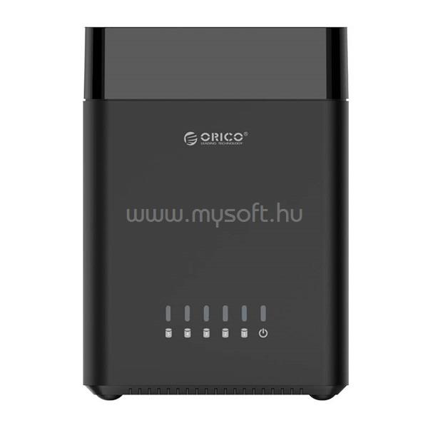 ORICO Külső HDD tároló 3.5" - DS500U3-EU-BK/70/ (5 fiók, USB-A 3.0, Max.: 5x16TB, fekete)