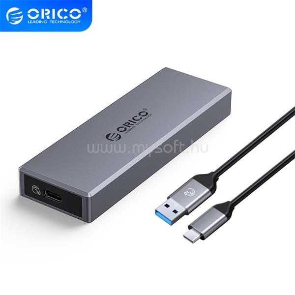 ORICO Külső M.2 ház - CM2C3-GY (USB-C 3.1-> M.2 NVMe, Max.: 2TB, 10 Gbps, szürke)