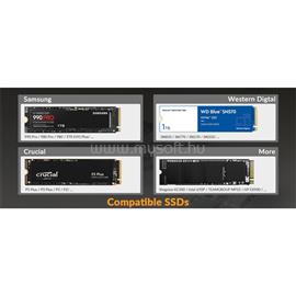 ORICO Külső M.2 ház - IDPWM2-G2A-GY (USB-C 3.2 Gen2 -> M.2 NVMe, Max.: 8TB, 10 Gbps) IDSONIX-IDPWM2-G2A-GY-BP small