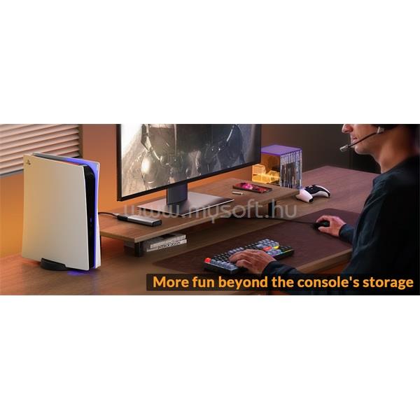 ORICO Külső M.2 ház - IDPWM2-G2A-GY (USB-C 3.2 Gen2 -> M.2 NVMe, Max.: 8TB, 10 Gbps)