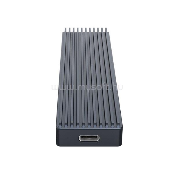 ORICO Külső M.2 ház - M2PJM-C3-GY/39/ (USB3.1 USB-C 3.1 Gen2 -> M.2 NVMe, Max.: 2TB, 10 Gbps, fekete)