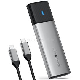 ORICO Külső M.2 ház - STPWDM2-G2-GY (USB-A/C -> M.2 NVMe, Max.: 8TB, 10 Gbps) STMS-STPWDM2-G2-GY-BP small