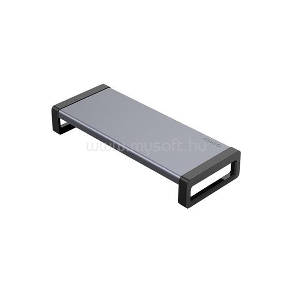 ORICO Monitor állvány - HSQ-02H (Bemenet: USB-A, Kimenet: 4x USB-A 3.0, 1m kábel, sötétszürke)