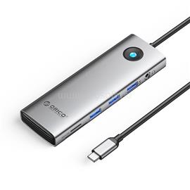 ORICO Notebook Dokkoló - PW11-10P-GY (Bemenet: USB-C, Kimenet: HDMI/VGA/USB-A+C/PD100W/RJ45/Kártyaolvasó/3.5mm Jack) ORICO-PW11-10P-GY-EP small