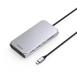 ORICO ORICO-XCR-X22-GY-BP 12in1 Type-C USB3.0 x3/USB2.0/USB3.0 type C/HDMI2.0/PD100W/TF/SD/RJ45/3.5mm dokkoló ORICO-XCR-X22-GY-BP small