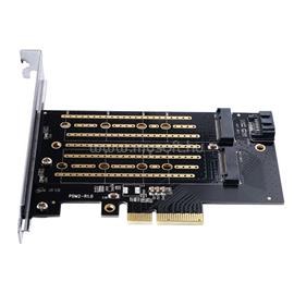 ORICO PCI-E bővítőkártya - PDM2 /36/ (PCI-E 3.0 x4, Kimenet: M.2 NVMe, Max.: 2x 2TB, M-key/B-key) ORICO-PDM2-BP small