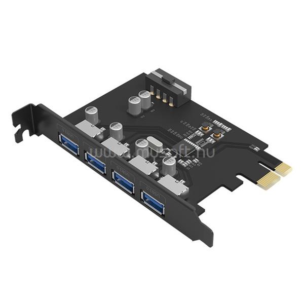 ORICO PCI-E bővítőkártya - PME-4U/24/ (PCI-E x1, Kimenet: 4xUSB-A 3.0)