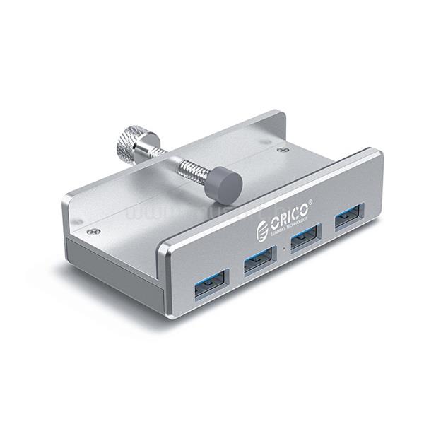 ORICO USB3.0 Hub - MH4PU-SV /161/(4 port, Bemenet: USB-A, Kimenet: 4xUSB-A, rögzíthető, ezüst)