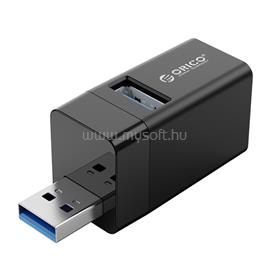 ORICO USB3.0 Hub - MINI-U32-BK/8/ (2 port, Bemenet: USB-A, Kimenet: 2xUSB-A,  fekete) ORICO-MINI-U32-BK-BP small
