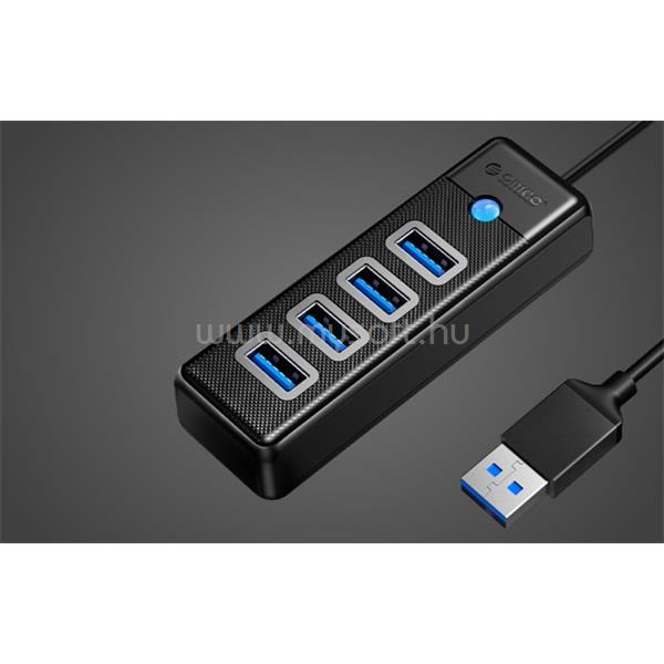ORICO USB3.0 Hub - PW4U-U3-015-BK/149/ (4 port, Bemenet: USB-A, Kimenet: 4xUSB-A 3.0, fekete)