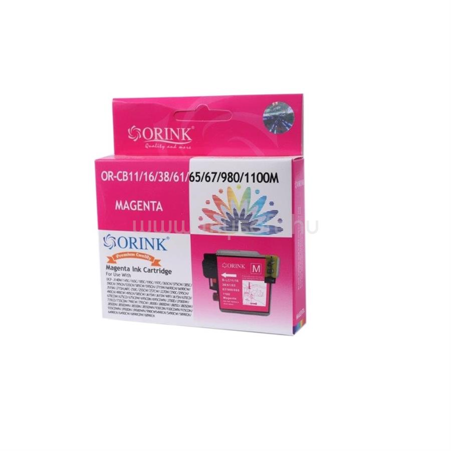 ORINK Utángyártott Brother CB11/LC980/LC985/LC1100XL tintapatron magenta ORINK
