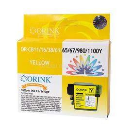 ORINK Utángyártott Brother CB11/LC980/LC985/LC1100XL tintapatron yellow ORINK BROCB11YE small