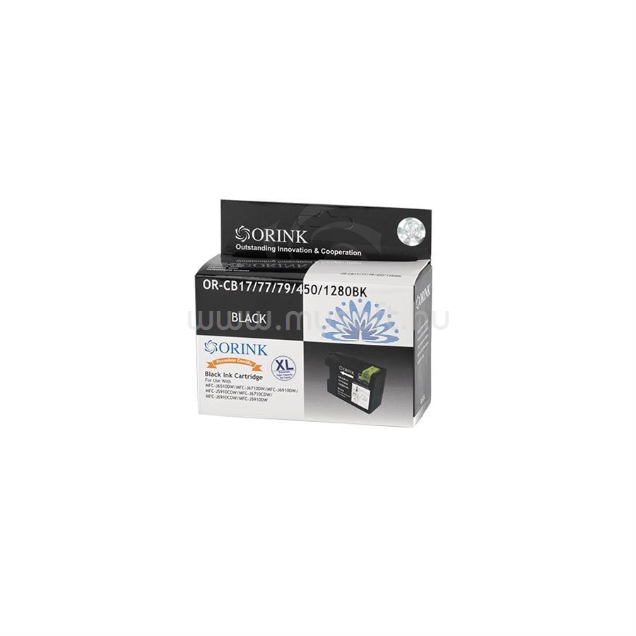 ORINK Utángyártott Brother CB17/77/450/1280XL tintapatron black ORINK