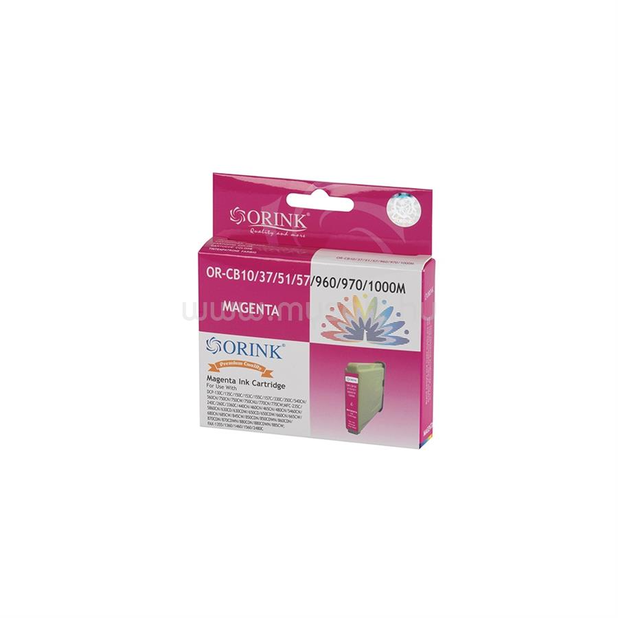 ORINK Utángyártott Brother CB37/LC960/LC970/LC1000 tintapatron magenta ORINK