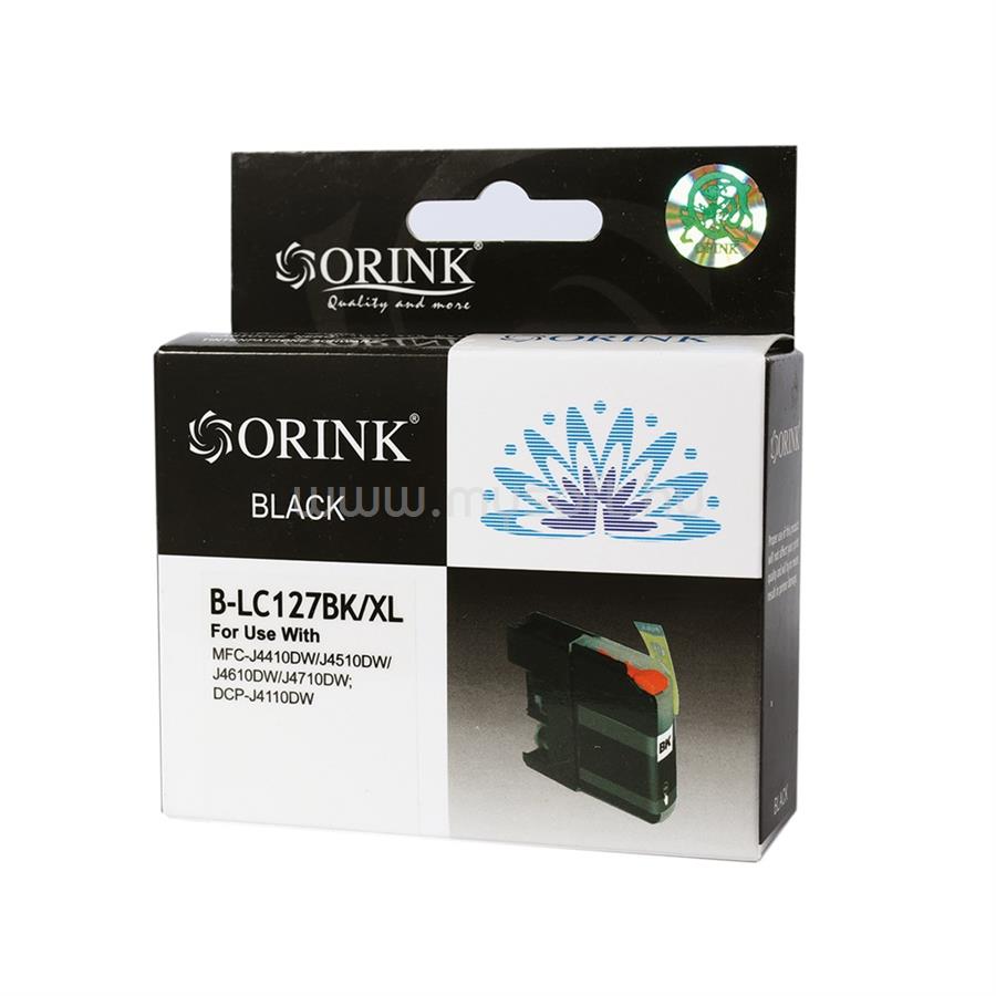 ORINK Utángyártott Brother LC127XL tintapatron black ORINK