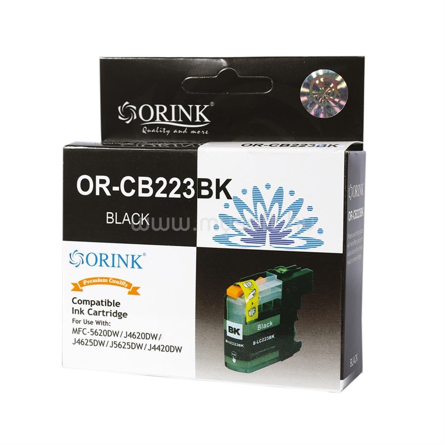 ORINK Utángyártott Brother LC223XL tintapatron black ORINK