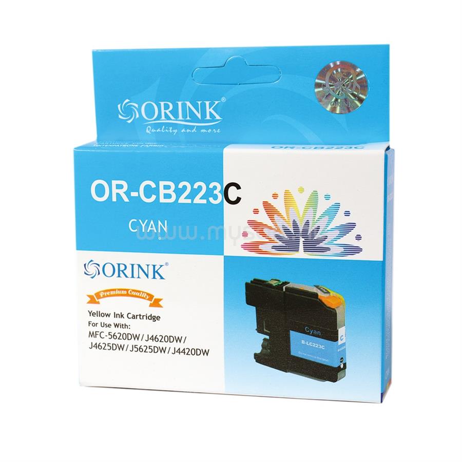 ORINK Utángyártott Brother LC223XL tintapatron cyan ORINK