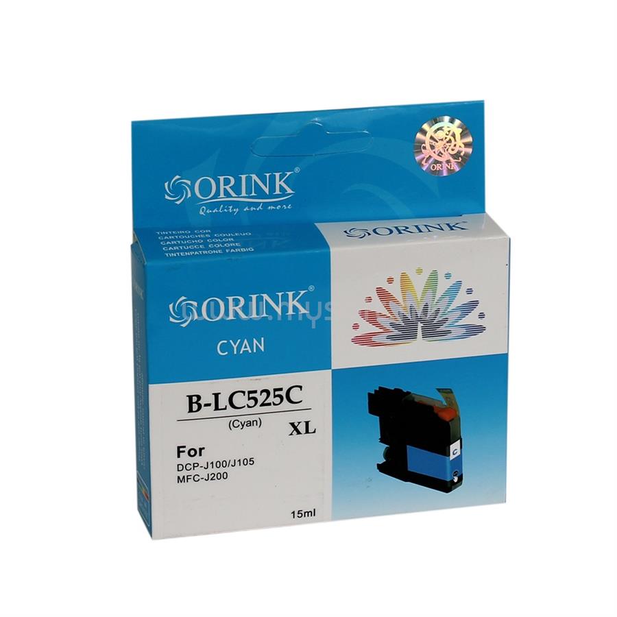 ORINK Utángyártott Brother LC525XL tintapatron cyan ORINK