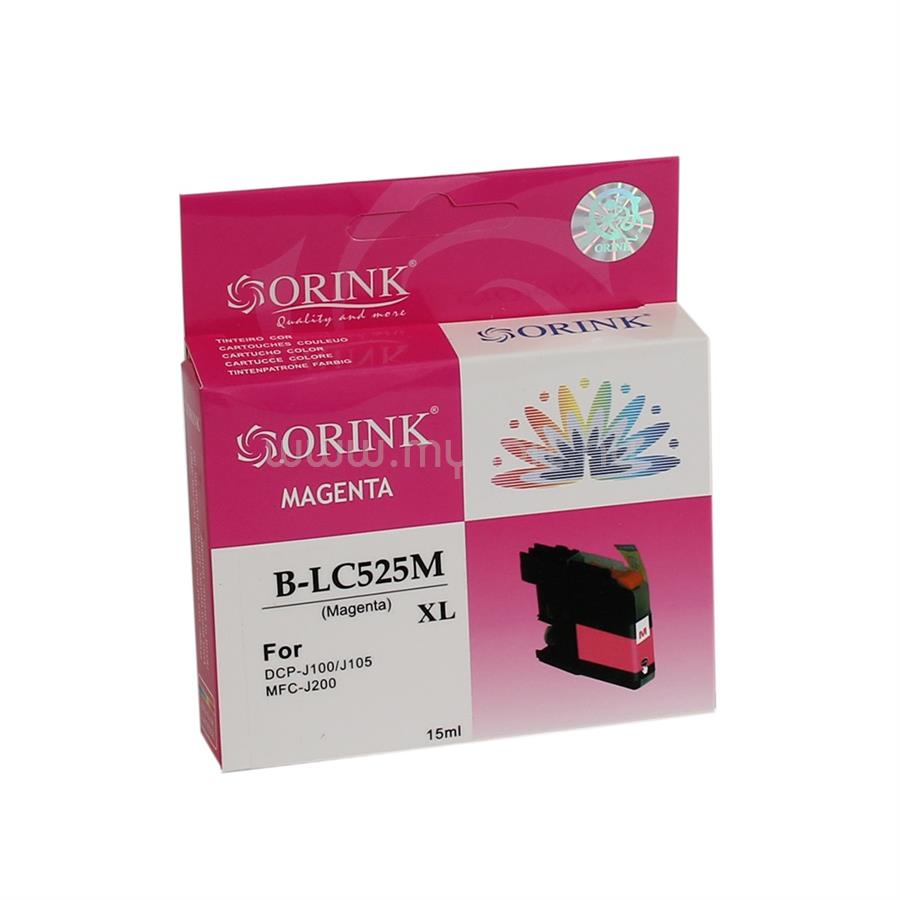 ORINK Utángyártott Brother LC525XL tintapatron magenta ORINK