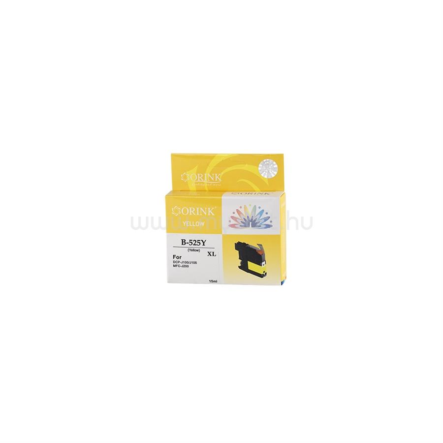 ORINK Utángyártott Brother LC525XL tintapatron yellow ORINK