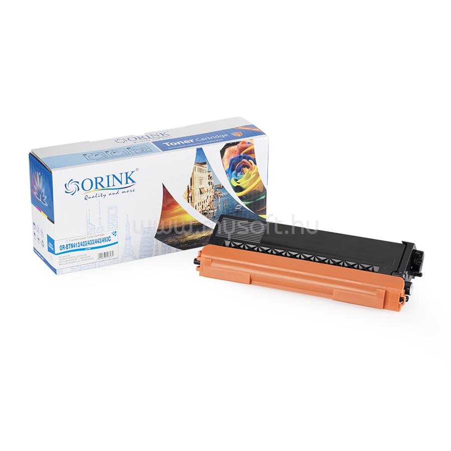 ORINK Utángyártott Brother TN423/TN413/TN433/TN443/TN493 toner cyan ORINK