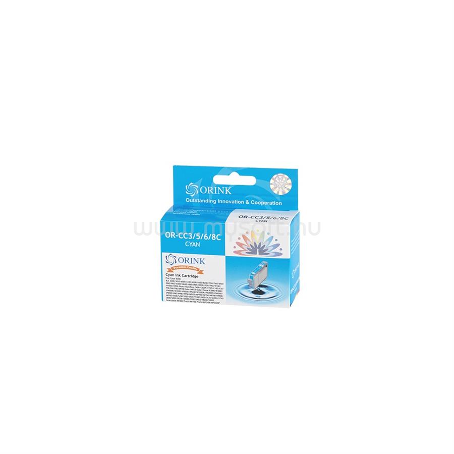 ORINK Utángyártott Canon BCI3/BCI5/BCI6/BCI8 tintapatron cyan ORINK