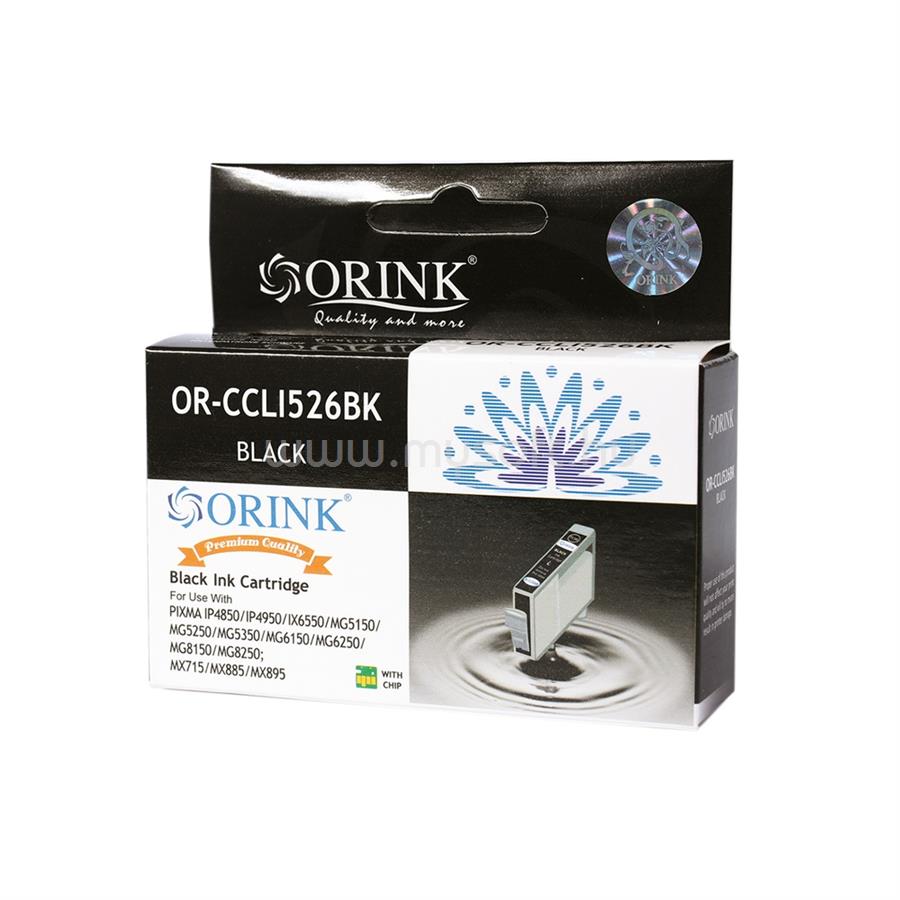 ORINK Utángyártott Canon CLI526 tintapatron black ORINK