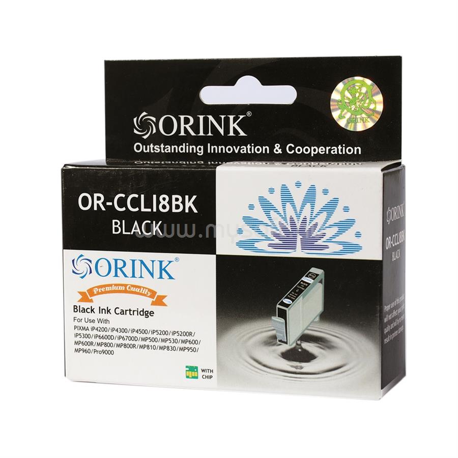 ORINK Utángyártott Canon CLI8 tintapatron black ORINK
