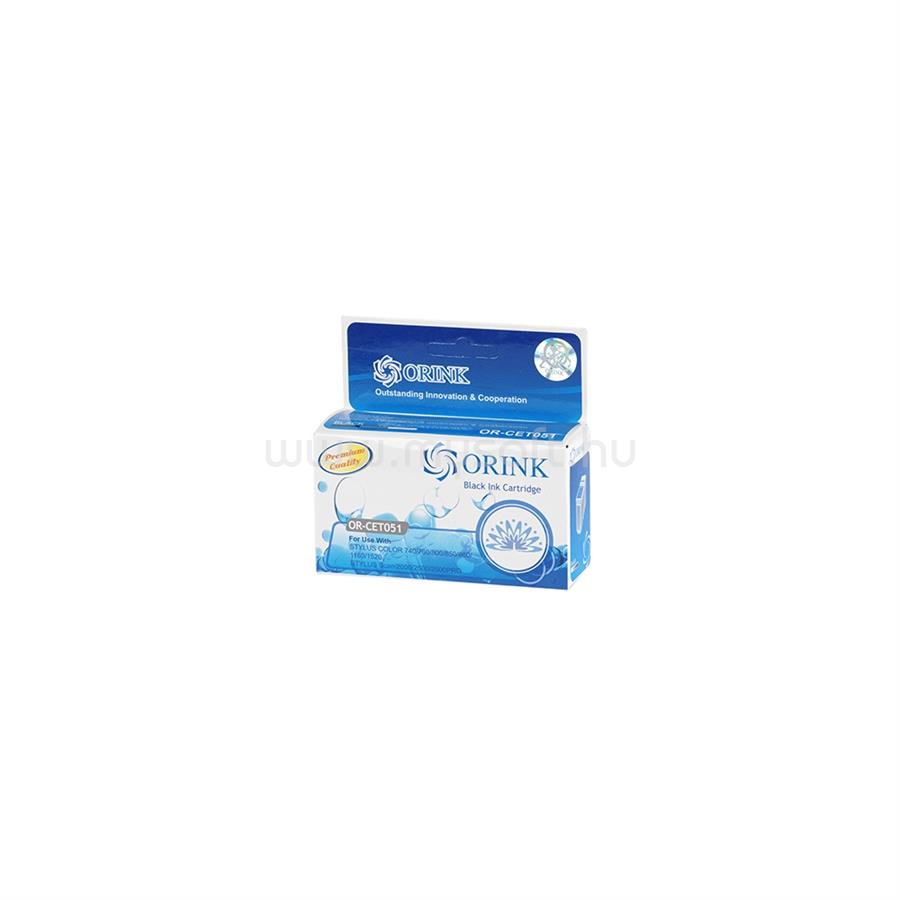 ORINK Utángyártott Epson T051/E108/E189 tintapatron black ORINK