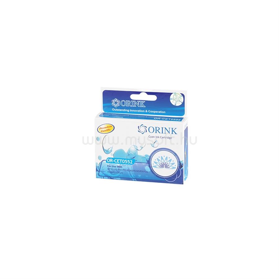 ORINK Utángyártott Epson T0552 tintapatron cyan ORINK