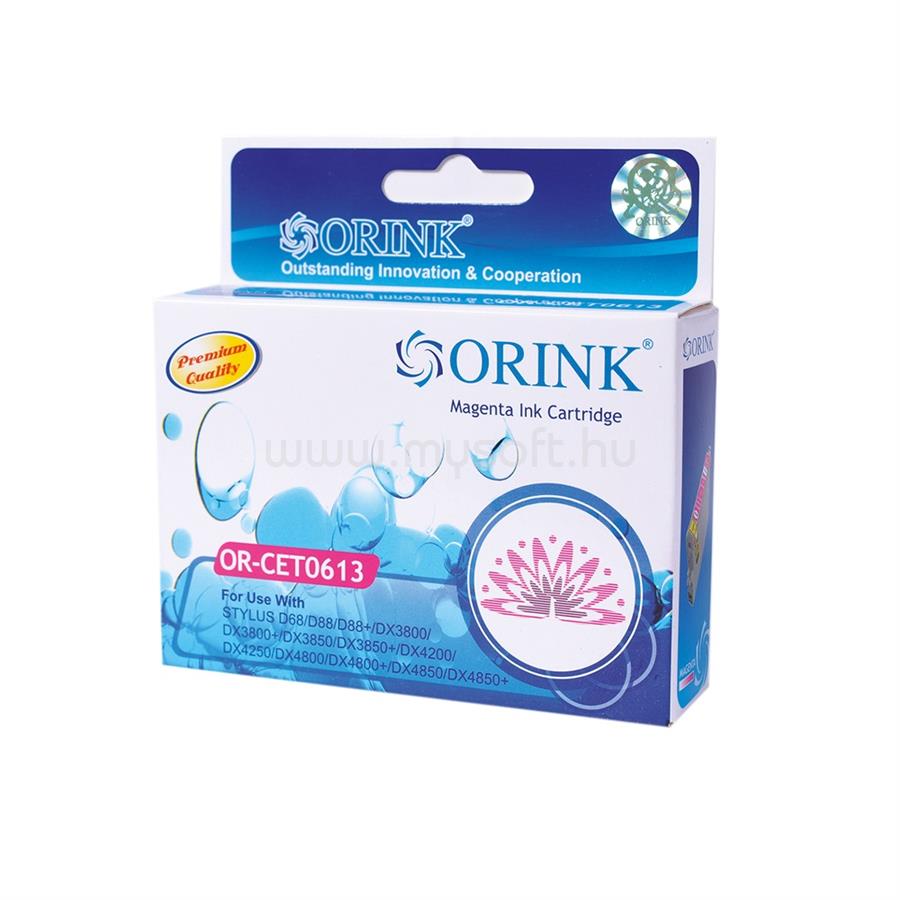 ORINK Utángyártott Epson T0613 tintapatron magenta ORINK
