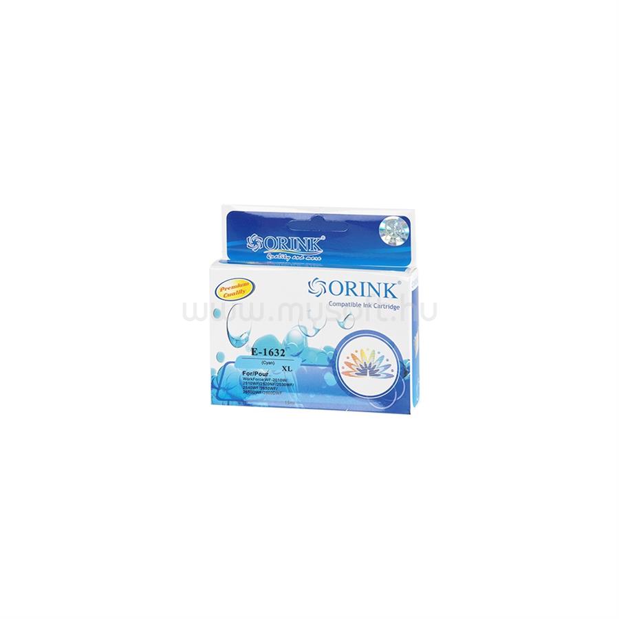 ORINK Utángyártott Epson T1632 tintapatron cyan ORINK