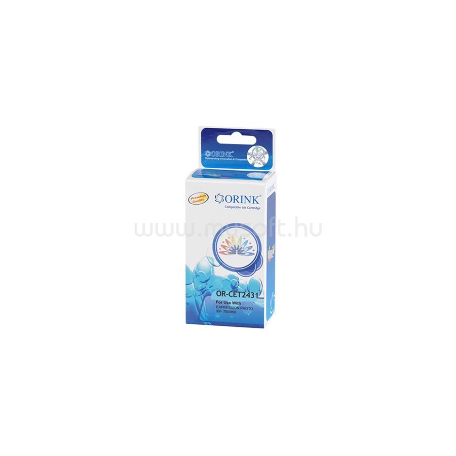 ORINK Utángyártott Epson T2431 tintapatron black ORINK