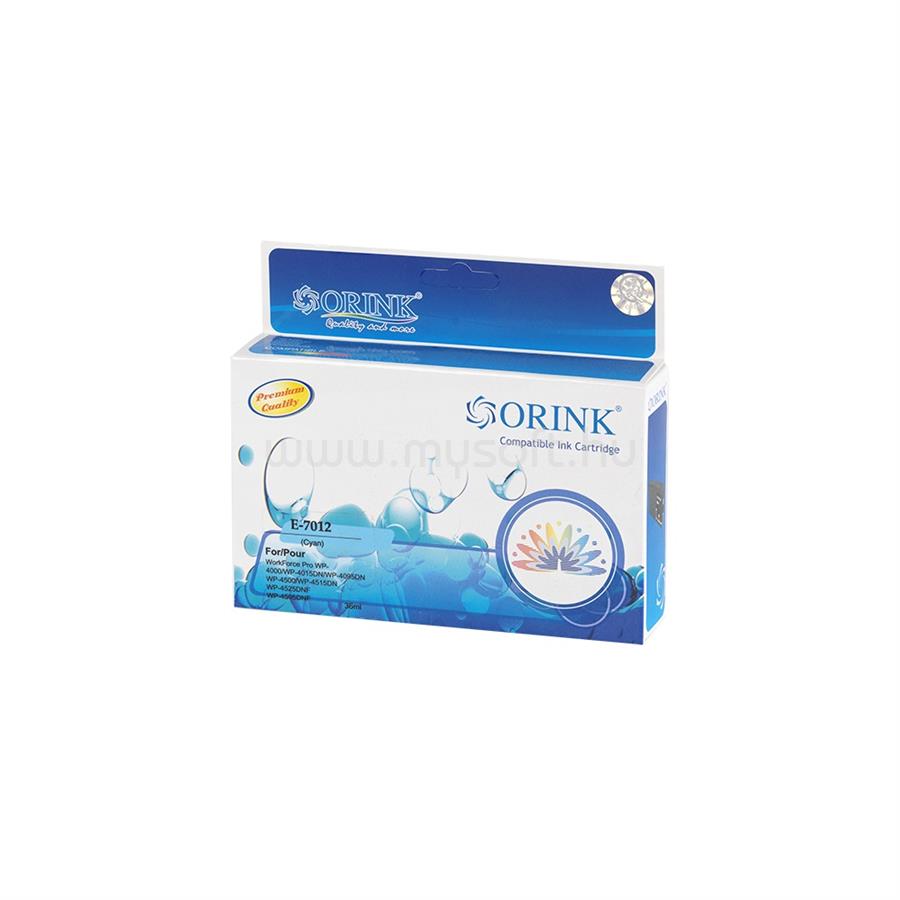ORINK Utángyártott Epson T7012 tintapatron cyan ORINK