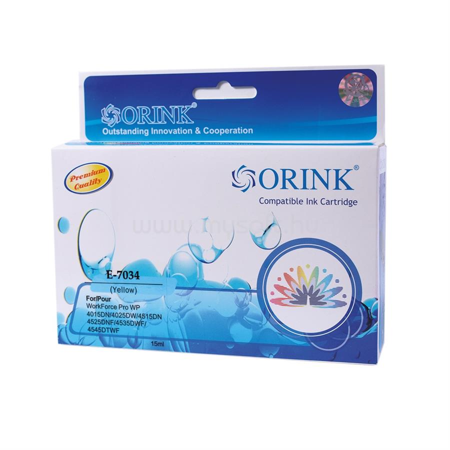 ORINK Utángyártott Epson T7034 tintapatron yellow ORINK