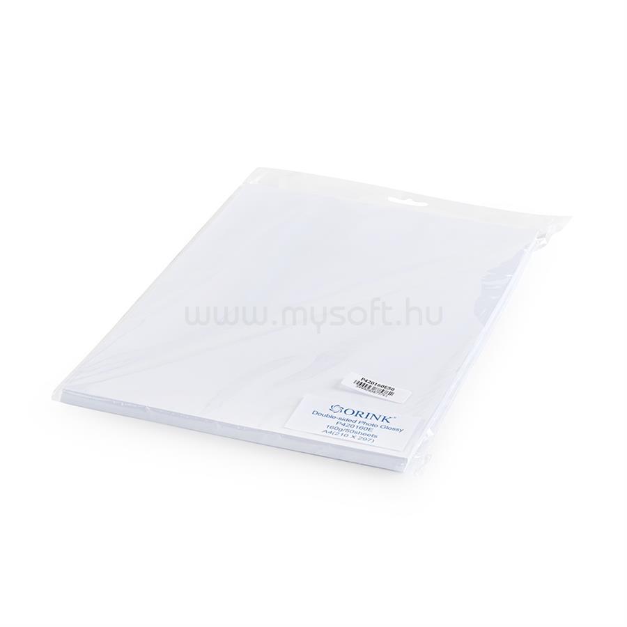 ORINK Fotópapír Pp A4, 160g. 50lap kétoldalas fény Orink(P420160E50)