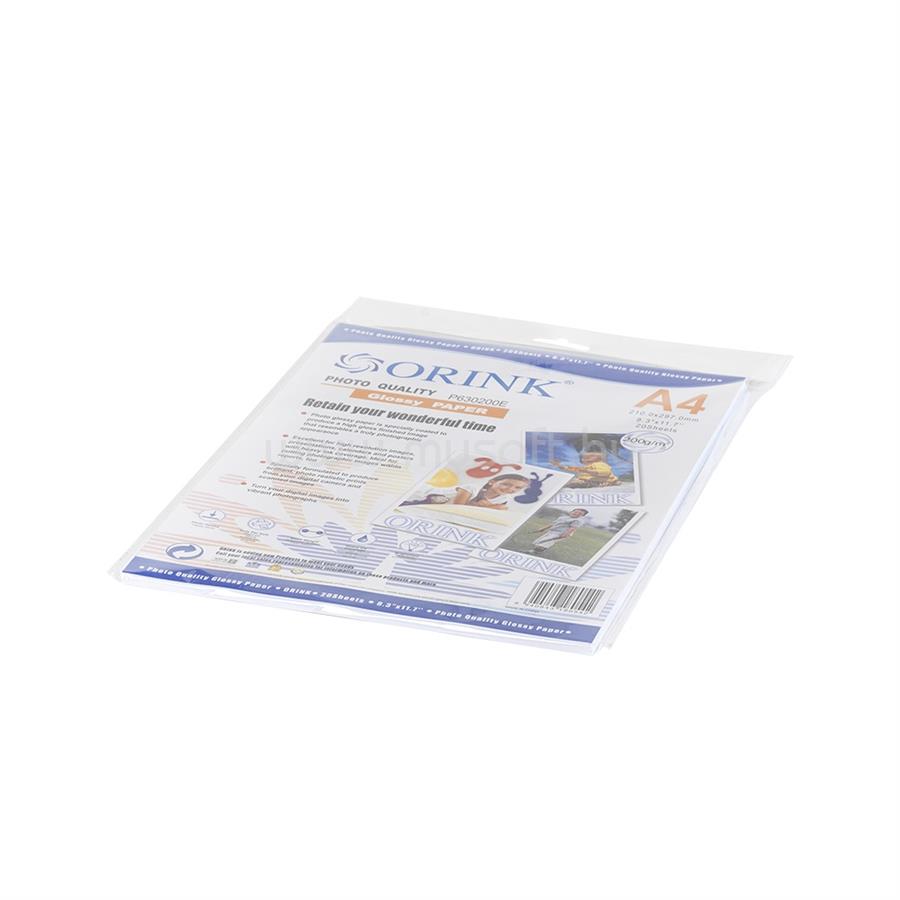 ORINK Fotópapír Pp A4, E 200g. 20lap fényes (P630200E20)