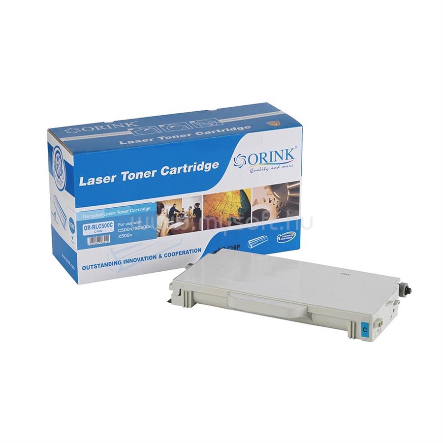 ORINK Utángyártott Lexmark C500 toner cyan ORINK