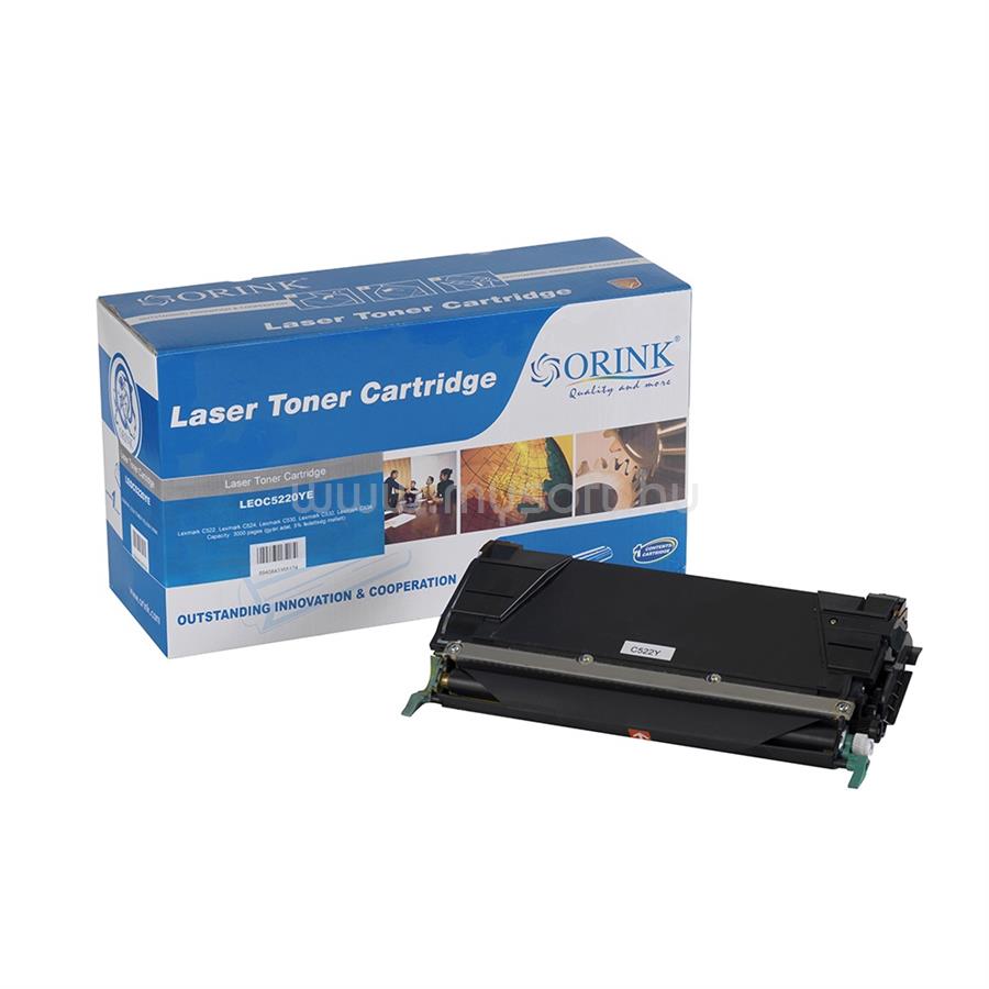 ORINK Utángyártott Lexmark C5220 toner yellow ORINK