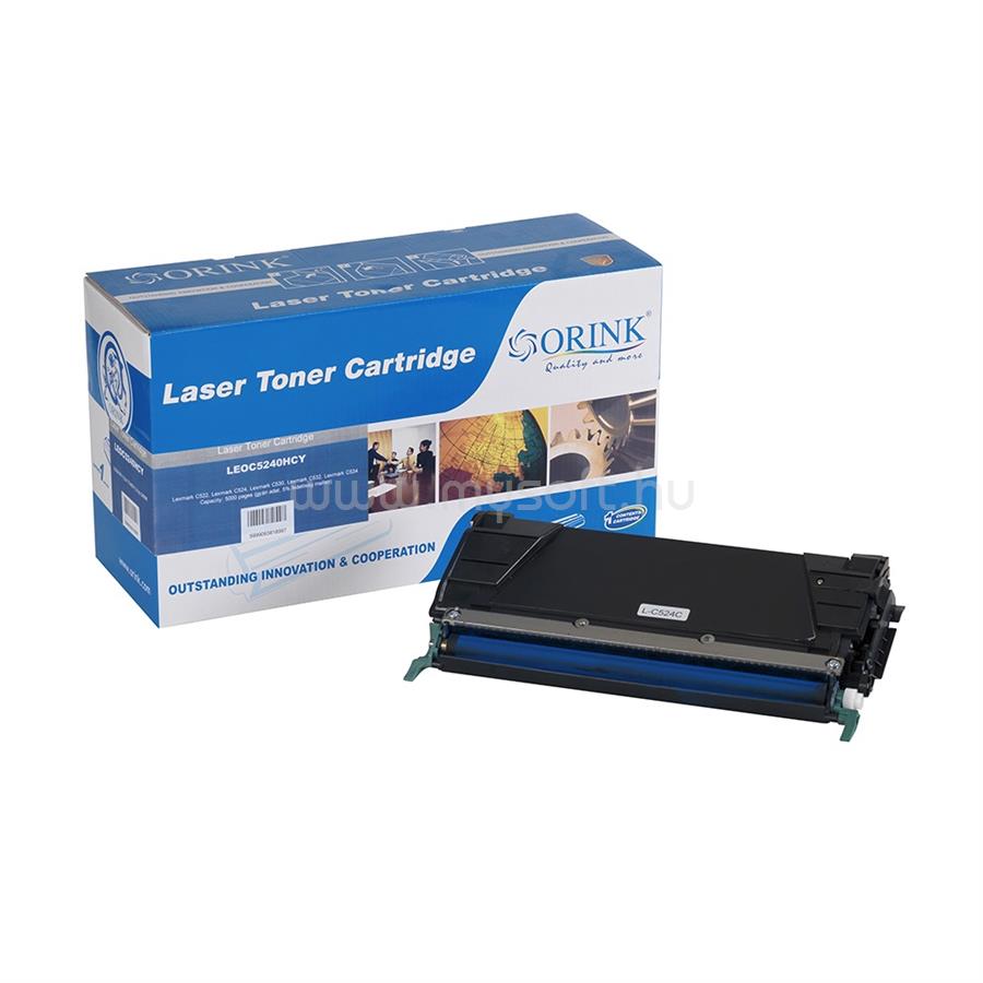 ORINK Utángyártott Lexmark C524 toner cyan ORINK